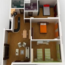 Перепланировка двухкомнатной квартиры в трехкомнатную